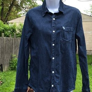 Abercrombie kids long sleeve jean dress shirt